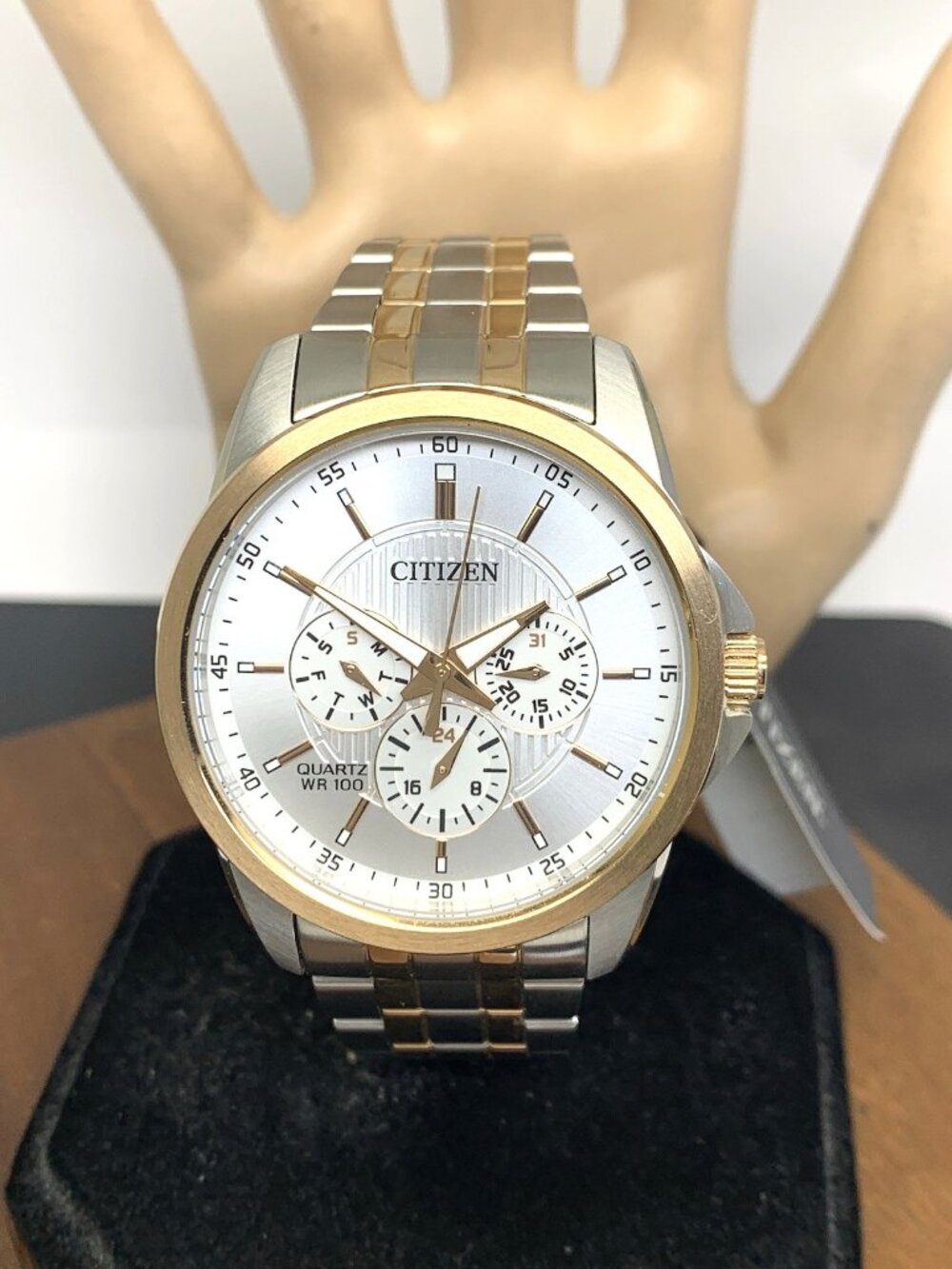 Citizen Men's Watch AG8346-51A Quartz Silver Dial Two Tone Stainless Steel 42mm